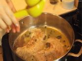 Creamy Leek Soup And Skate Wings With Capers And Asparagus