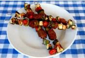 Smoked Vegetable And Antelope Kabobs