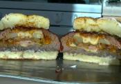 Smoked Stuffed Pizza Burger