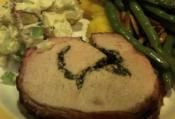 Smoked Pork Loin Stuffed With Chimichurri 