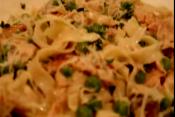 Smoked Salmon On Fettuccini In Creamed Dill Sauce