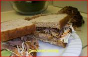 Solar Cooked Cajun Spiced Pulled Pork Po' Boy Sandwich