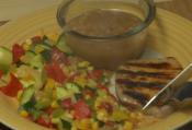 Grilled Southwestern Pork Chops With Vegetables