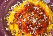 Squash Spaghetti In Beefy Meat Sauce