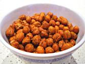 Spiced And Roasted Chickpeas With Carrot Chips And Mimosa Arcade