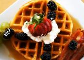 Spiced Waffles With Bacon