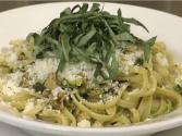 Spicy Clam Linguine With Basil And Cilantro Salsa 