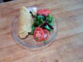 Eggless Spinach & Scallion Omelet
