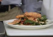 Sweet Chili Pork Medallions With Baby Spinach Salad