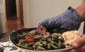 Spring Risotto With Lamb Chops And Roasted Vegetables