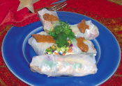 Fam’s Spring Rolls With Peanut Sauce