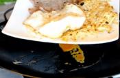 Wok Fried Steak Eggs And Potato Hash Browns