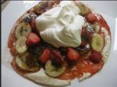 Strawberries And Cream Tortilla Pizza