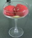 Gingered Nectarine Sorbet With Strawberries