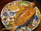 Stuffed Pompano With Crab And Clam Cake Dressing