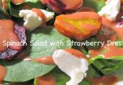 Spinach Summer Salad With Strawberry Dressing
