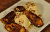 Sweet Caramelized Plantains With Ice Cream