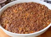 Sweet Potato Casserole With Pistachio Crust For Thanksgiving
