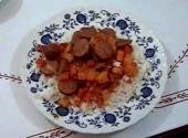 Sausage, Red Pepper And Sweet Potato Stir Fry