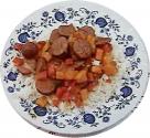 Sweet Potatoes With Sausage & Peppers