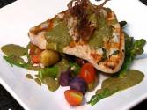 Ola - Grilled Island Shutome With Fresh Vegetables In A Luau Cream Sauce