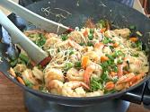 Thai Peanut Shrimp Rice Noodles