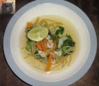 Thai Noodle Soup With Vegetables And Shrimps