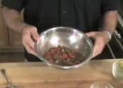 Salmon With Corn Chorizo Ragu