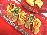 Khandvi - Tri-color Stuffed Khandvi