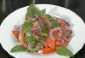 Tomato, Onion And Basil Salad