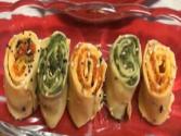 Trirangi Khandvi - Tri-color Stuffed Khandvi