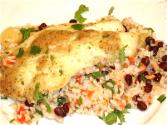 Tropical Rice And Fish Bake