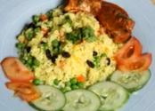 Kashmiri Turmeric Fried Rice With Sardines 