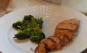 Tuna Steaks With Tossed Salad And Steamed Broccoli
