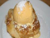 Dessert - Pineapple, Coconut Cake With Vanilla Ice Cream