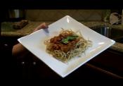 Vegan Ground Meat Sauce With Spaghetti