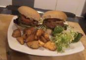 Vegetarian Bean Burgers With Sweet Potato Fries