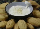 Walnut Biscuits With Marshmallow Dip