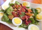 Warm Spinach Salad With Bacon And Eggs