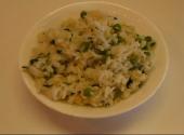 Fresh And Flavorful White Rice And Green Peas