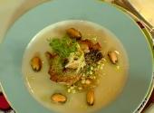 Wild Striped Bass With Scallops And Mussels Sauce