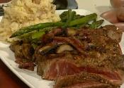 Wine Fed Beef With Mashed Potatoes And Veggies