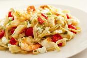 Seafood Pasta Primavera With Goat Cheese