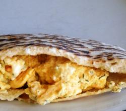 Scrambled Eggs In Pita Pocket