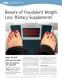 Warning About Weight Loss Supplements