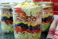 Southwestern Layered Salad & Edible Flower