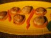 Pan Seared Scallops Over Roasted Pepper Pesto