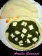 Dosa with Masala palak and Feta cheese topping