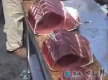 Tuna Being Cut At The Tsukiji Fish Market Video