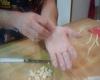 Making Trofie Ligurian Pasta Shapes